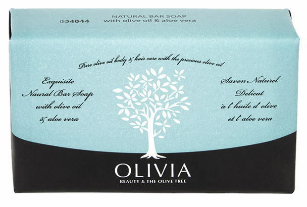 オリビア・オリーブオイル＆アロエベラソープ（送料無料）Natural Bar Soap with Olive Oil & Aroe Vera（１ケ）