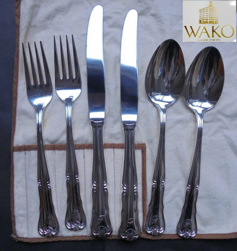 銀座和光WAKO 銀P　シルバープレート　フォーク・スプーン・ナイフ計6本セット