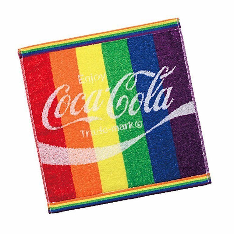 コカコーラ COCA-COLA ウォッシュタオル　(ジャガード) レインボー　コーラ雑貨 アメリカン雑貨