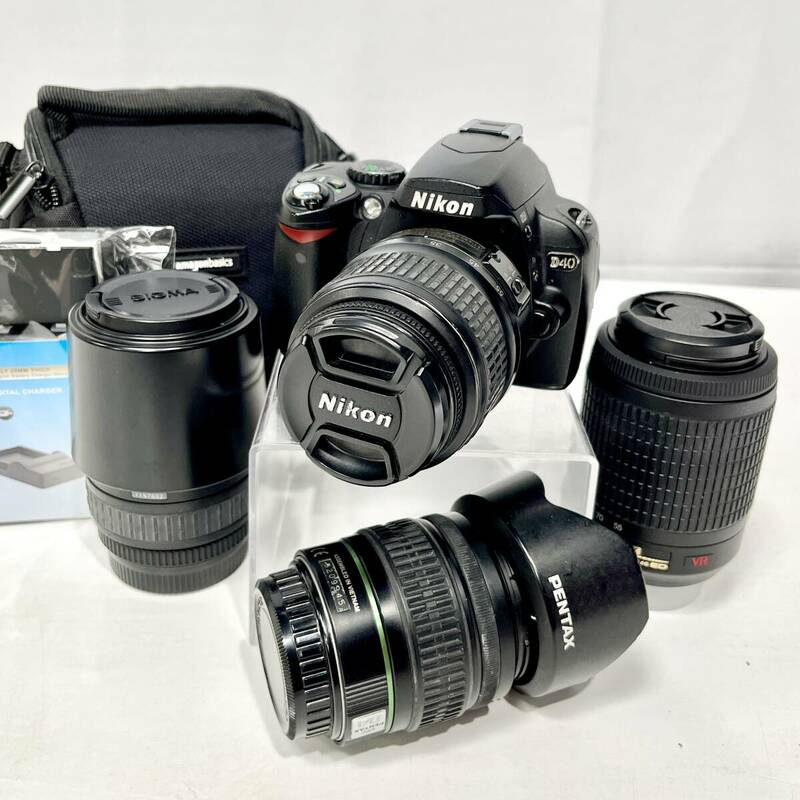 蘇さ(HY615)　カメラ　Nikon　D40　レンズ 　PENTAX　SIGMA　簡易動作確認済み　中古品　80サイズ