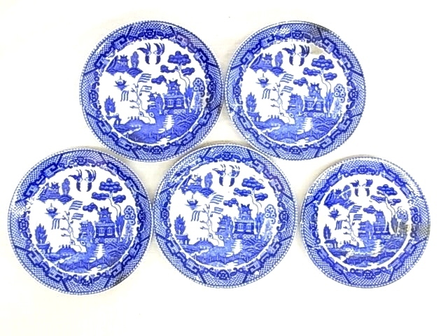 e997　ロシア食器　インペリアル・ポーセリン　imperial porcelain　小皿　ソーサー　５客　USED