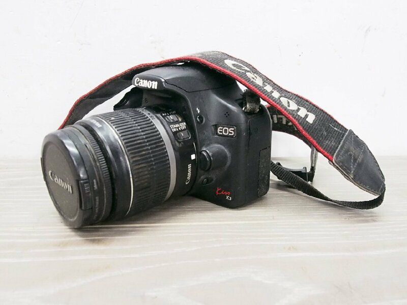 ☆【2K0516-6】 Canon キャノン デジタル一眼レフカメラ EOS Kiss X3 EF-S 18-55mm 1:3.5-5.6 IS ジャンク