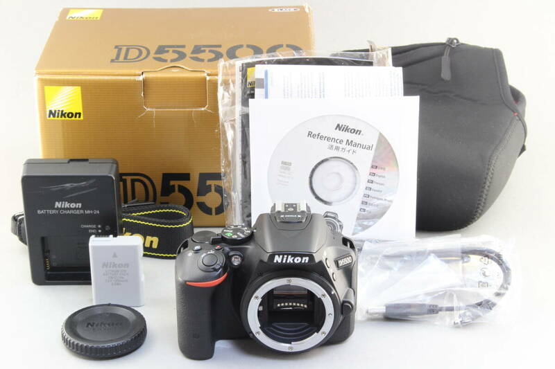 AA (新品級) Nikon ニコン D5500 ボディ ショット数4059回 初期不良返品無料 領収書発行可能