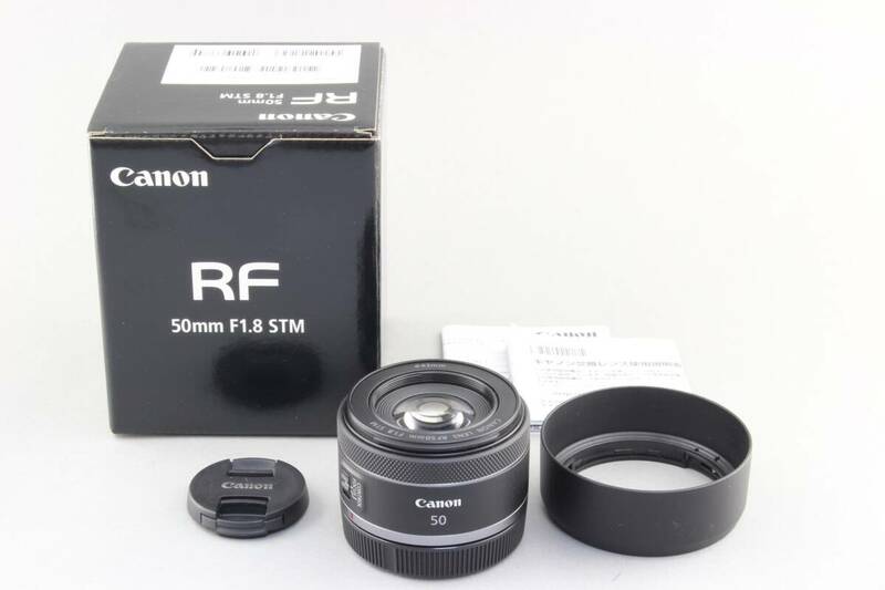 AA (新品級) Canon キヤノン RF 50mm F1.8 STM ブラック 初期不良返品無料 領収書発行可能