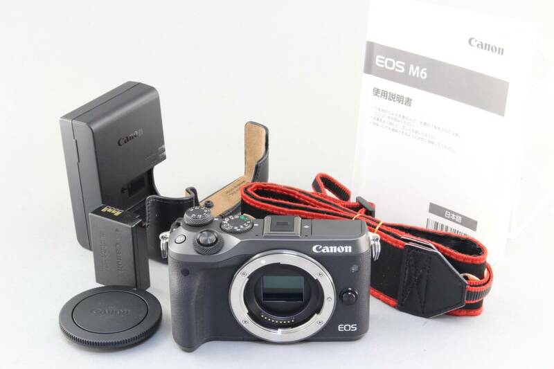 A+ (美品) Canon キヤノン EOS M6 ボディ ブラック 初期不良返品無料 領収書発行可能