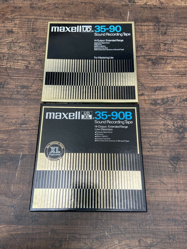 S-10◆未使用？ maxell オープンリールテープ 35-90 35-90B まとめて UD XL Professional 録音テープ 7号