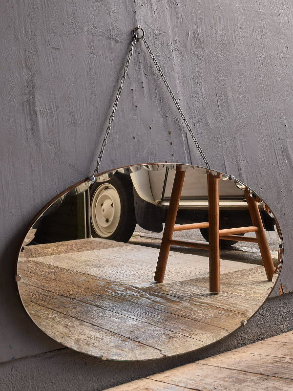 イギリス アンティーク　 壁掛けミラー 鏡　12420
