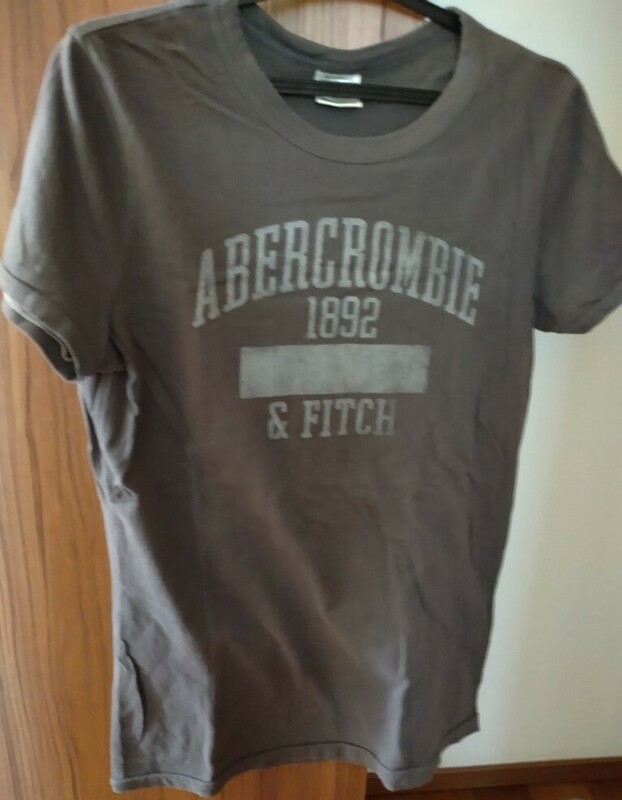 極美品 アバクロ Abercrombie&Fitch レディース 半袖 Tシャツ ダークグレー