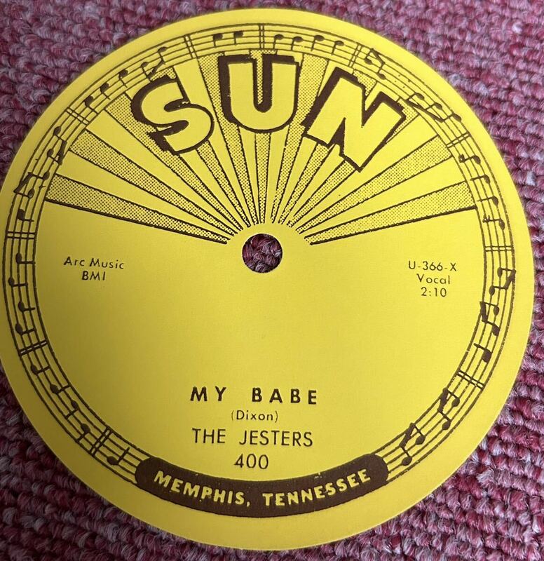 Jesters・Sun-400・レーベルのみ・盤ナシ・ホンモノ・エルヴィス・Elvis・