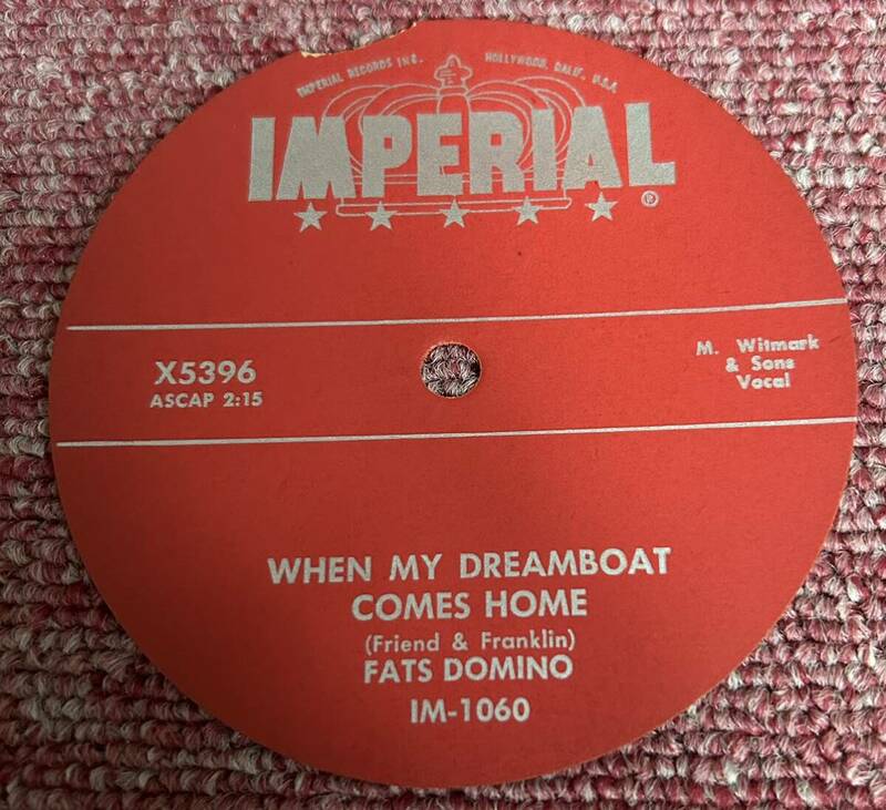 Fats Domino・Imperial-1060・レーベルのみ！・45rpm・盤ナシ！・