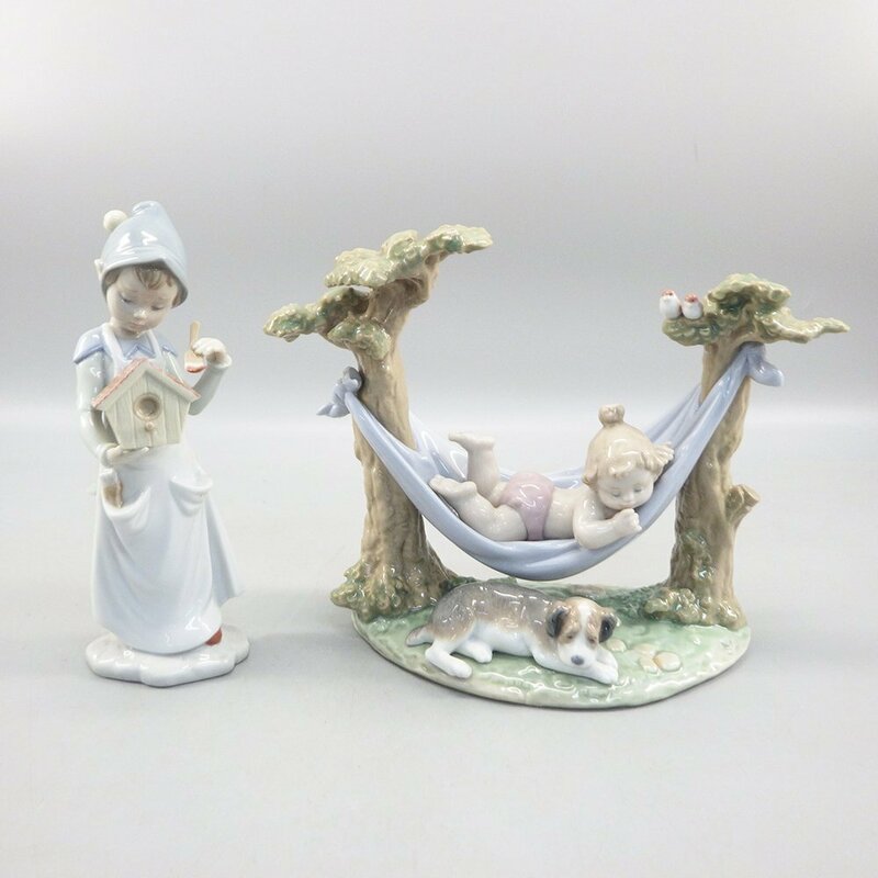 1円～ Lladro リヤドロ No.6853「仲良しの午後」/Santa's Magical Workshop 計2点 フィギュリン 146-2680855【O商品】