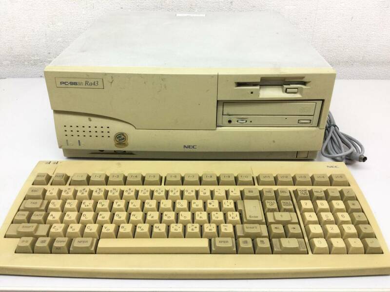 NEC PC-9821 Ra43 PC9821RA43YZ パーソナルコンピューター レトロ PC + 純正 キーボード CMP-6D1Y7 / 通電確認のみ C