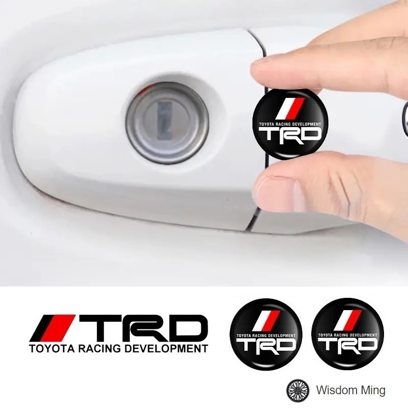 TRD トヨタ GR 3Dクリスタルエンブレム 15mm 鍵穴マーク 鍵穴隠し キーレス TOYOTA sd
