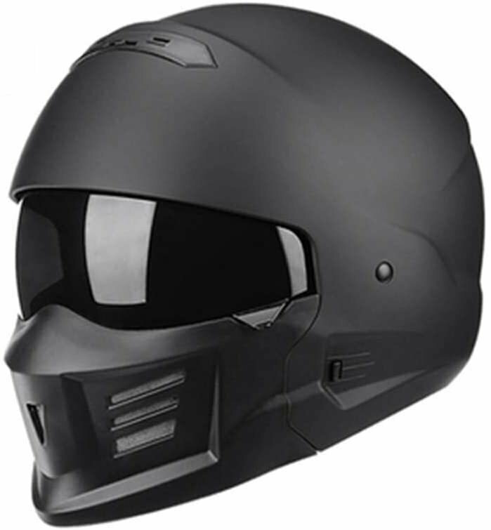 オートバイバイクヘルメット ハーフヘルメット フルフェイスヘルメット 防水 防寒 防風 通気性 DOT規格品 艶消し黒 サイズを選択できる