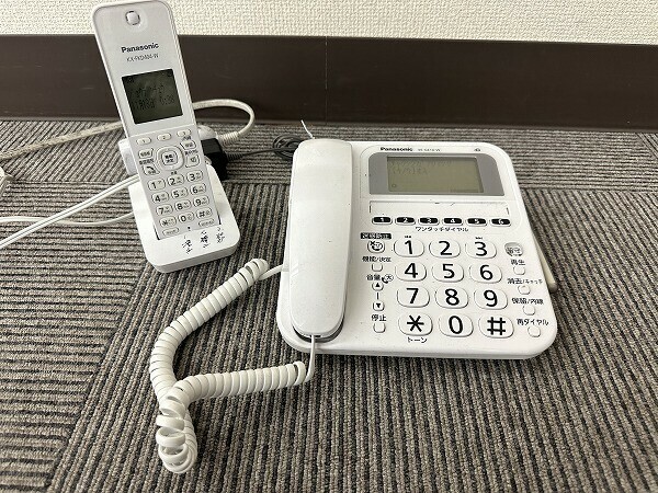 H091-X1-316 Panasonic パナソニック VE-GE10-W デジタル コードレス電話機 子機1台付き 現状品①
