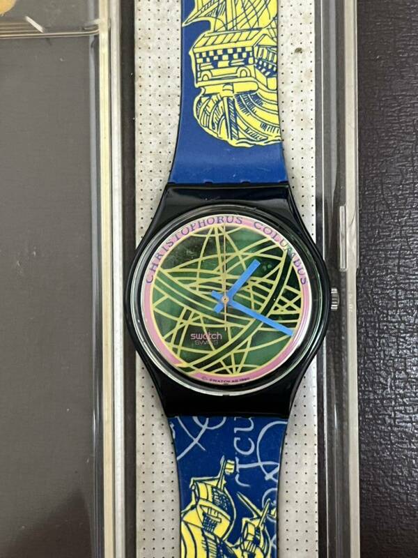 ヴィンテージ 約30年前 Swatch スウォッチ 腕時計 クオーツ 未使用長期保管品 ジャンク 