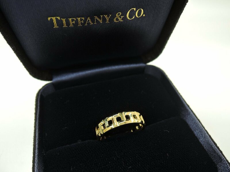 【新品仕上げ済】 ティファニー Tiffany&Co. K18YG トゥルーワイドリング 指輪 ゴールド 内BOX付 ランクAB BRJ・ジュエリー