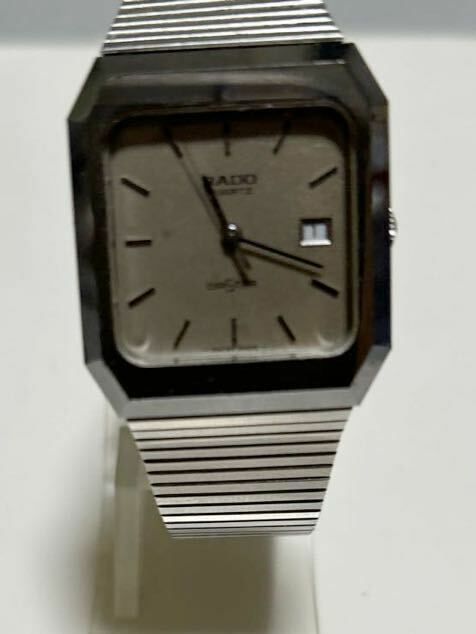 ラドークォーツ腕時計　超硬ケース　シルバー色　美品　105.0116.3