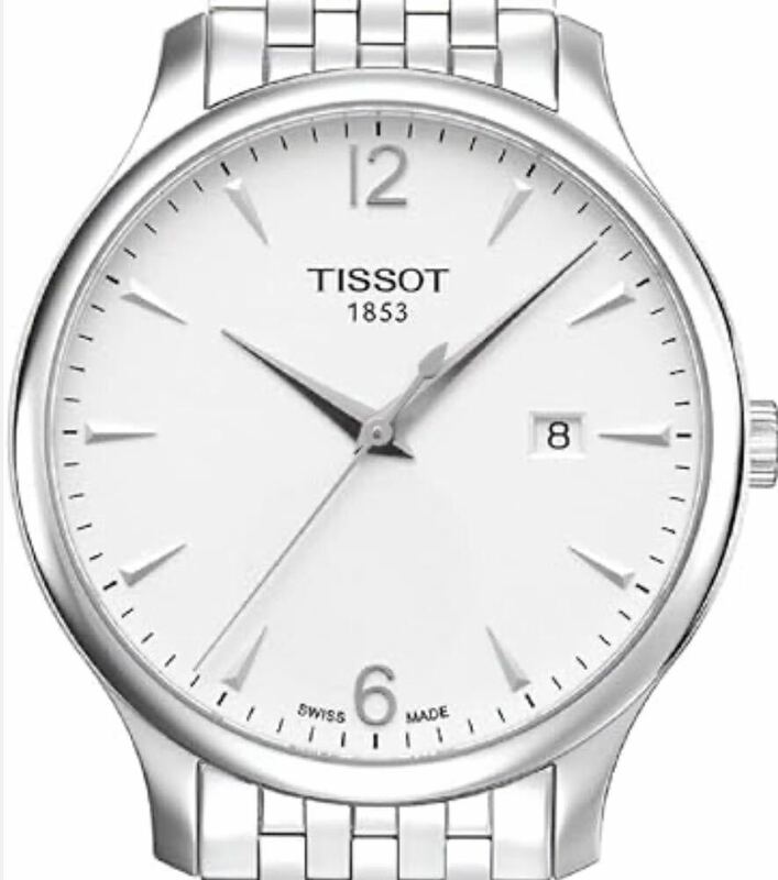 【極美品】TISSOT ティソ T063610 トラディション クォーツ デイト メンズ 腕時計 
