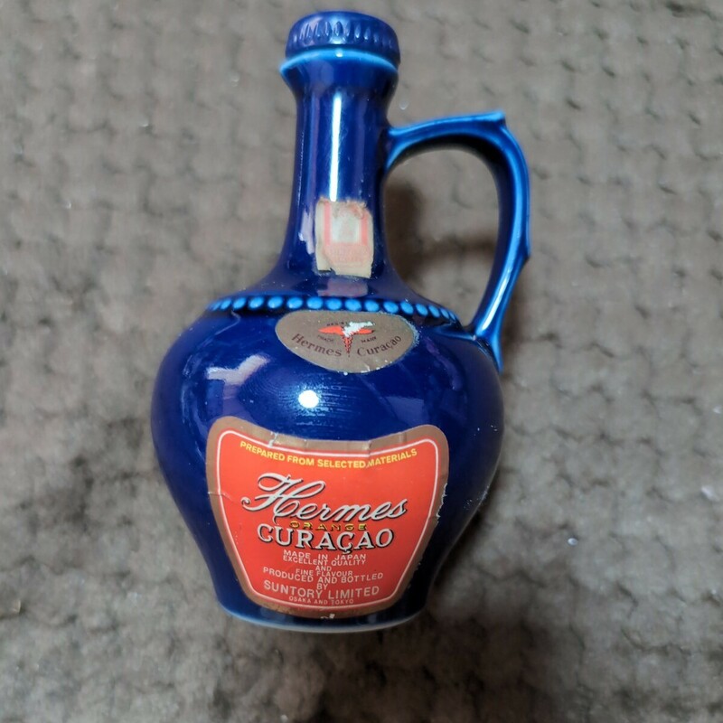 古酒 未開栓 Hermes ORANGE CURACAO ヘルメス オレンジ 陶器ボトル 1960年代