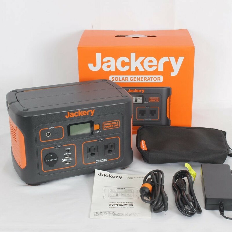 【美品】Jackery 708 PTB071 大容量 191400mAh/708Wh ポータブル電源 蓄電池 バッテリー ジャクリ 本体