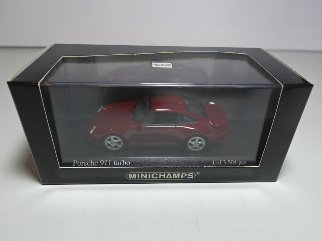 ポルシェ　Porsche　911　TURBO　1995 1/43　MINICHAMPS　ミニチャンプス RED Metallic