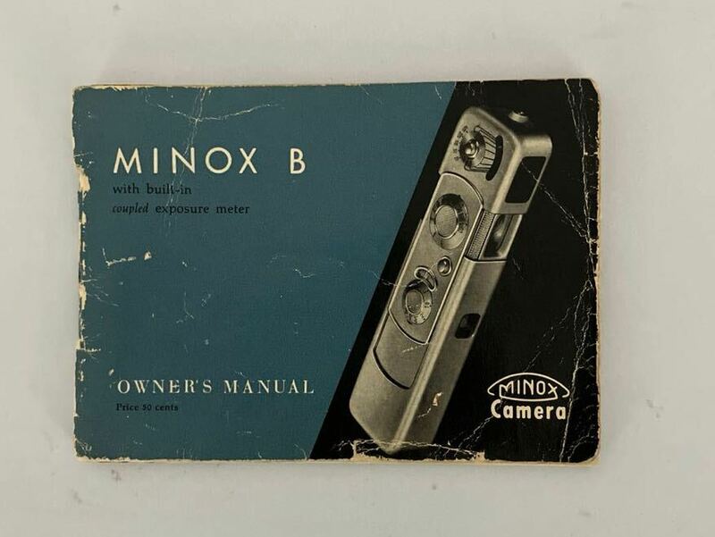 MINOX B Camera MANUAL カメラ　英文マニュアル　50セント　1958年発売　ミノックスB 取り扱い説明書　小冊子