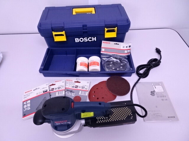 未使用品 BOSCH(ボッシュ) 集じんランダムアクションサンダー GEX125AC/MF ケース 付属品付