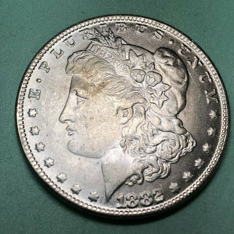 アメリカ モルガン 銀貨 882年　1ドル　重さ約21.21g モルガンダラー銀貨　自由の女神　アメリカ　硬貨硬貨 古銭 貿易銀 
