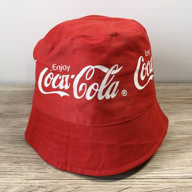 コカコーラ Coca-Cola ハット バケットハット 帽子 ぼうし レッド ロゴ コカコーラグッズ コレクション コレクター レトロ雑貨 レトロ 