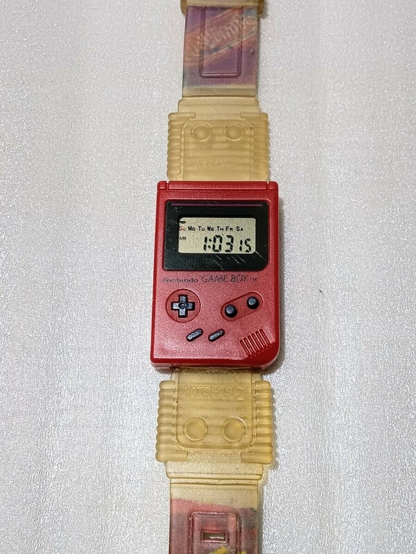 【激レア】Nintendo 任天堂 Watch Boy GBE-002 ゲームボーイ 腕時計 GAMEBOY 1992年製 レッド【ファン必見】