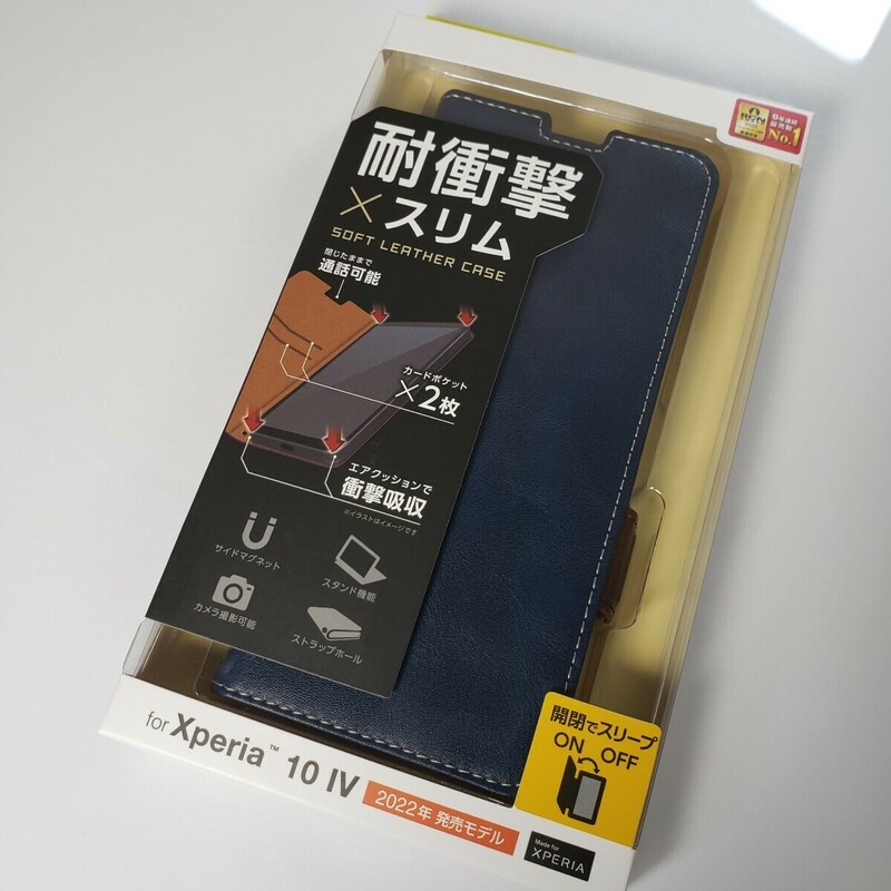 Xperia 10 IV 手帳型ケース ネイビー 1512