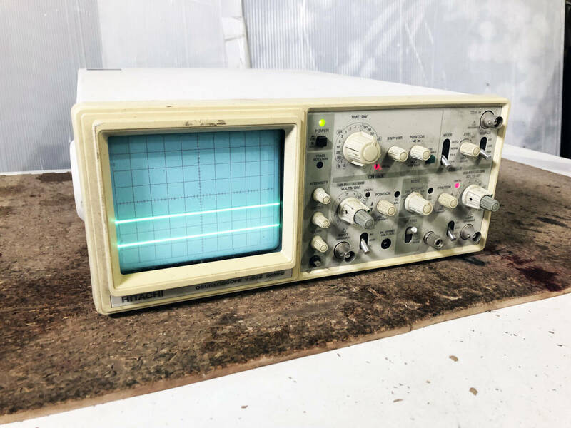 ◎★ 中古★HITACHI/日立　OSCILLOSCOPE（アナログオシロスコープ）50MHz 　通信機　測定器 念のためジャンク品扱い【V-552】DGS4