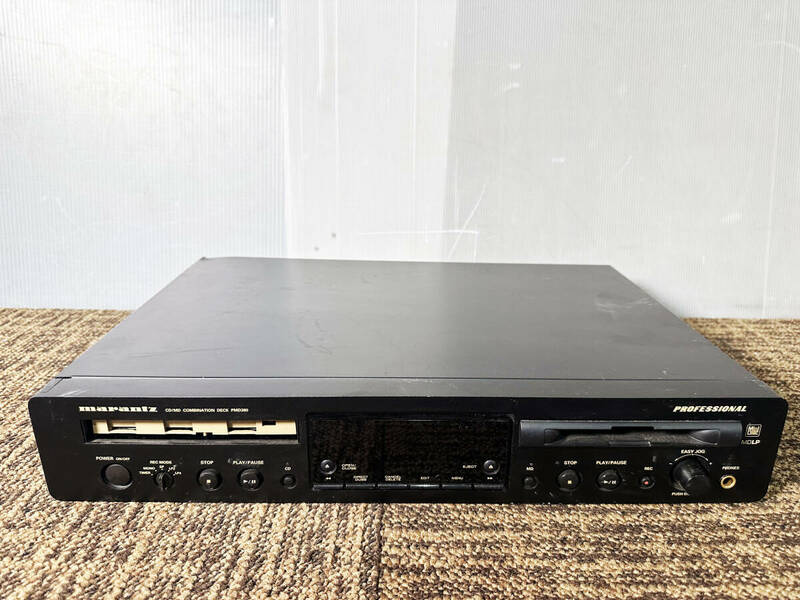 ◎★ジャンク扱い品 中古★Marantz/マランツ　PROFESSIONAL　CD/MDデッキ プレーヤー レコーダー　オーディオ機器【PMD380/F1B】DGVH