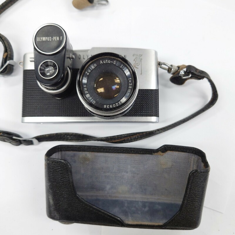I1064 フィルムカメラ OLYMPUS PEN-F F.ZUIKO Auto-S 1:1.8 f=38mm オリンパス カメラ 中古 ジャンク品 訳あり