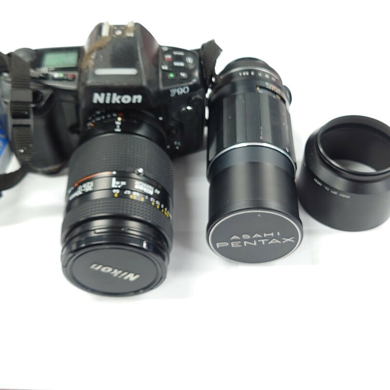 I1067 カメラレンズ まとめ Nikon F90 ASAHI PENTAX Super Multi Coated TAKUMAR 1:4/200 中古 ジャンク品 訳あり
