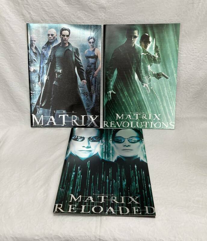 〇映画 パンフレット 3冊 マトリックス リローデッド・マトリックスレボリューションズ・マトリックス パンフ MATRIX