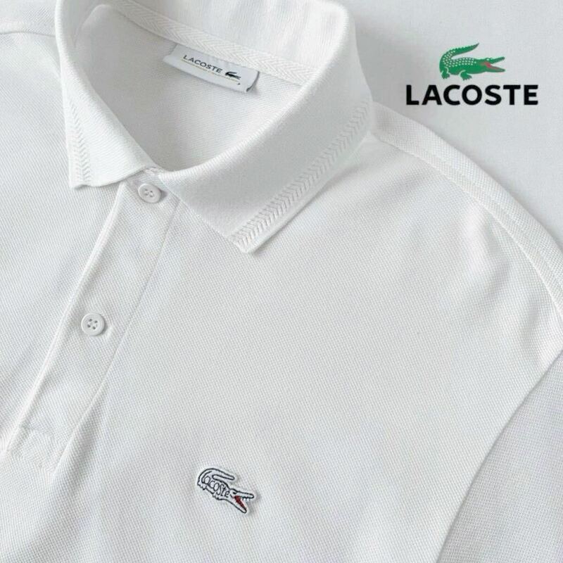 ラコステ LACOSTE ポロシャツ 3 (M) ホワイト PH898E 半袖 シャツ 