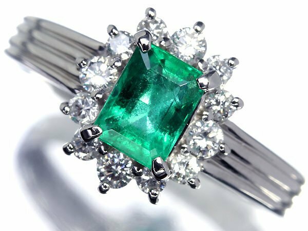 OU11456T【売り切り】新品仕上【RK宝石】《Emerald》ジュエリーマキ 極上エメラルド 大粒0.89ct 極上ダイヤモンド Pt850 高級リング ダイヤ