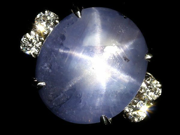 VZ11127T【売り切り】新品仕上【RK宝石】神秘の宝石!! 極上非加熱スターサファイア 大粒3.82ct 極上ダイヤモンド Pt850 高級リング ダイヤ