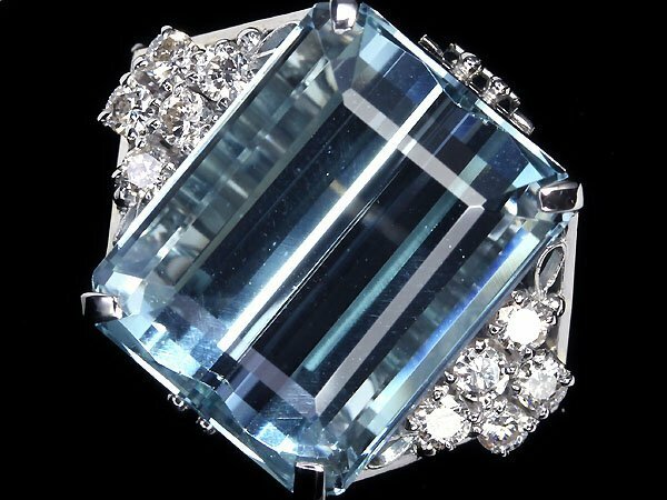 RK11631SS【売り切り】新品【RK宝石】≪Aquamarine≫ 極上アクアマリン 特大14.43ct 極上ダイヤモンドPt900 超高級リング ダイヤ