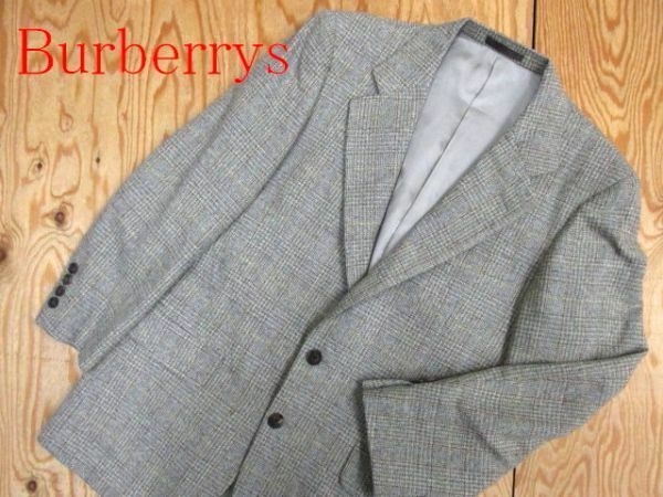 ★バーバリー BURBERRY★メンズ テーラードデザイン ウールチェックジャケット ラム入り★R60428012A