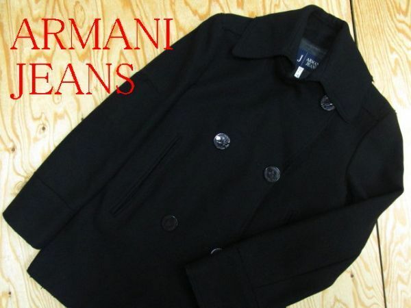 ★アルマーニジーンズ ARMANI JEANS★レディース デザインピーコート ダメージ加工★R60519015A