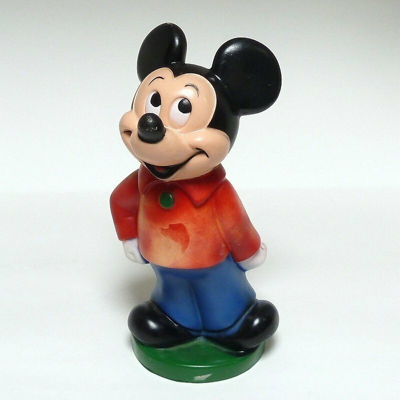 M18-【プライスダウン！】【ヴィンテージ】【DISNEY】「ミッキーマウス」　コインバンク　貯金箱　70ｓ