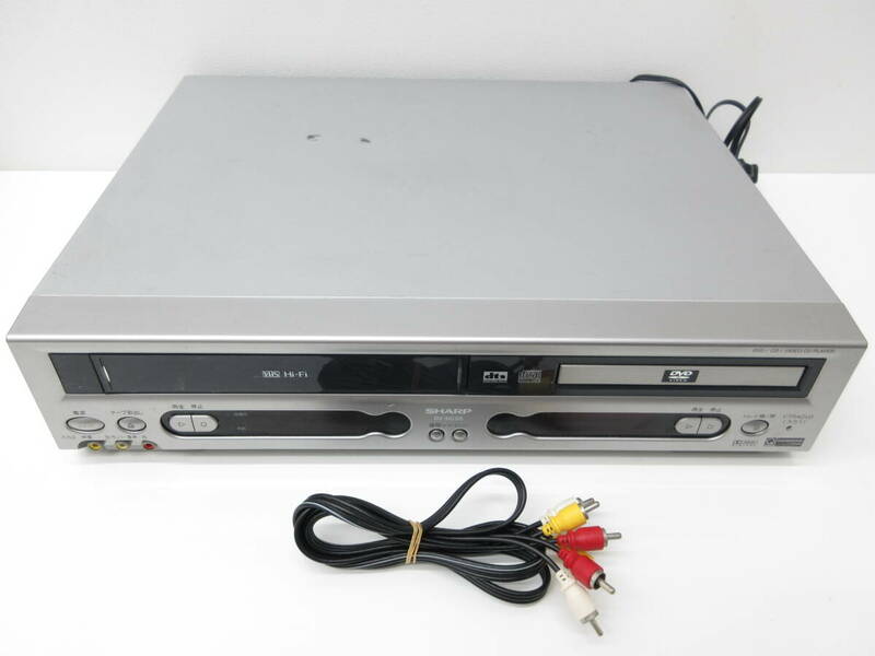 3491 家電祭 シャープ VTR一体型DVDビデオプレーヤー DV-NC55 2001年製 通電確認済 中古品 保管品