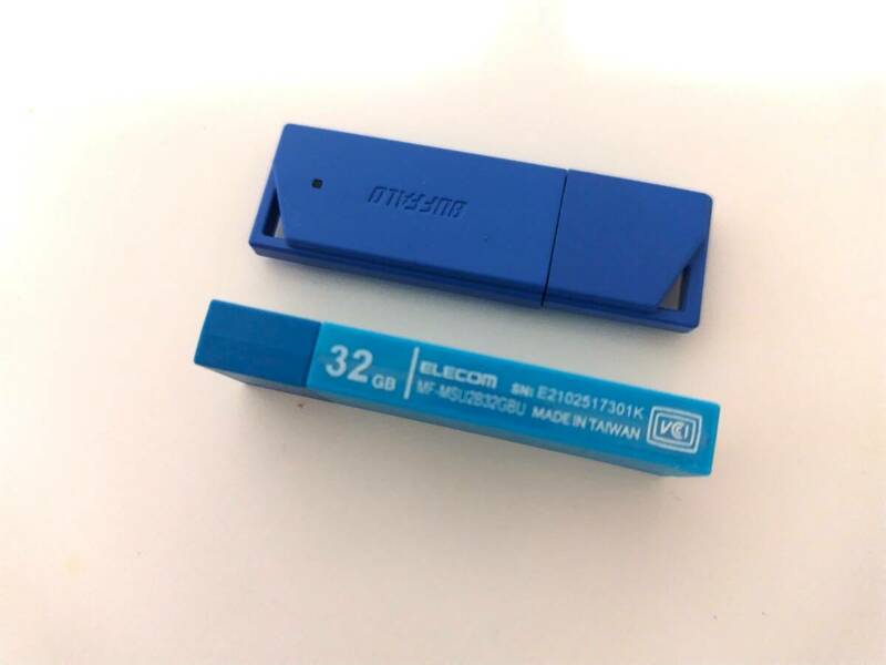 【USBメモリ2本】32GB＋8GB◆バッファロー等メモリスティック大容量ハードディスク記憶装置PCパソコン保存用