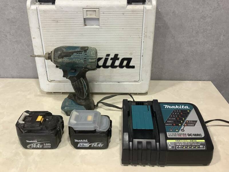 1円〜 稼働動作品 Makita マキタ DC18RC 急速充電器/バッテリ BL1430・BL1430B/型番不明 インパクト セット品