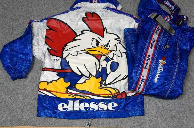 エレッセ ellesse スキーウェア フランス代表 ココリコ ニワトリ にわとり スキーウェア 上下SET [サイズ: M /カラー: トリコロール]