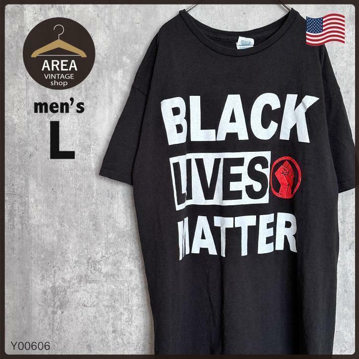 デルタBLACK LIVES MATTER プリントTシャツ半袖メンズLサイズアメリカ