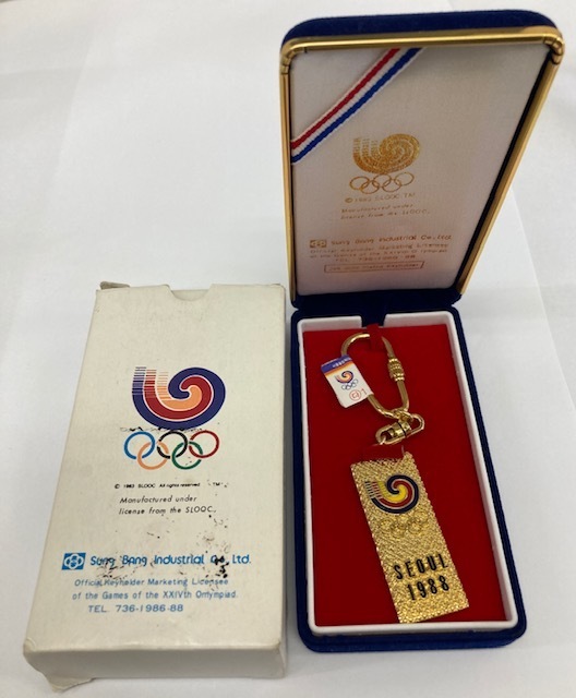 1988年 ソウルオリンピック 公式キーホルダー 24K GOLDPleted 純金使用